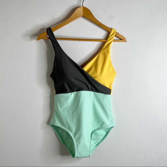 Roolee Santa Monica Colorblock One Piece Swimsuit S - Picture 6 of 14
